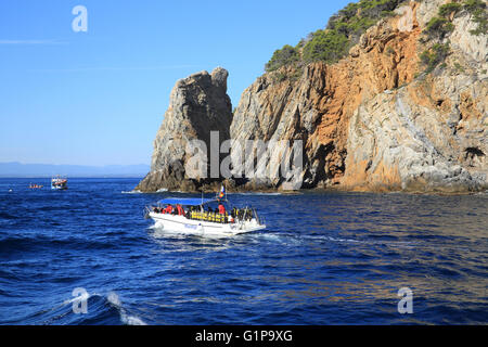 La spectaculaire côte catalane sur la péninsule du Cap de Creus, sur la Costa Brava, dans le nord-est de l'Espagne, dans le sud de l'Europe Banque D'Images