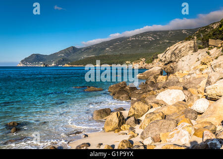 Belle plage de près de Setubal Portugal Lisbonne Banque D'Images