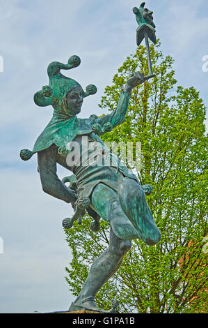 Statue d'un fou à Stratford upon Avon Banque D'Images