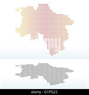 Site de Basse-Saxe, Allemagne avec points. Illustration de Vecteur