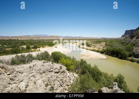 Rio Grande River dans le Big Bend National Park Banque D'Images