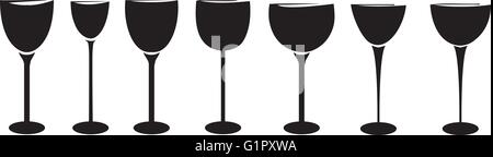 Illustration vecteur de verres de vin isolé sur fond blanc Illustration de Vecteur