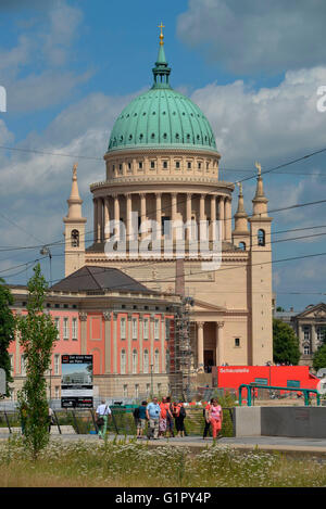 Nouveau Landtag, Nicolai, église Nikolaikirche, Alter Markt, Potsdam, Brandebourg, Allemagne Banque D'Images