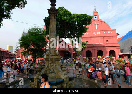 Fontaine de la reine Victoria, Christ Church, Melaka, Malaisie Banque D'Images