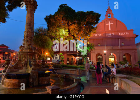 Fontaine de la reine Victoria, Christ Church, Melaka, Malaisie Banque D'Images