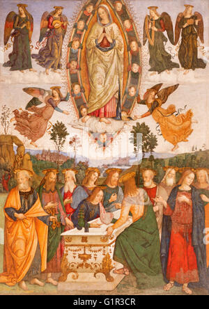 ROME, ITALIE - Le 9 mars 2016 : la fresque de l'hypothèse de la Vierge Marie par l'aide de Aiuto del Pinturicchio (1489 - 1491) Banque D'Images