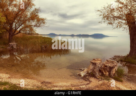 Beau paysage du lac Balaton en Hongrie Banque D'Images