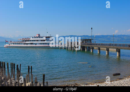 Wasserburg, traversier pour passagers , Allemagne, Bavière, Allgäu, Lac de Constance, Bodensee Banque D'Images