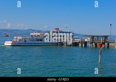 Wasserburg, traversier pour passagers , Allemagne, Bavière, Allgäu, Lac de Constance, Bodensee Banque D'Images