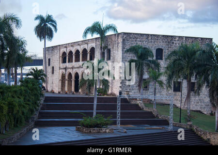 Voir d'Alcazar de Colon, à la lumière du jour, dans la Zona Colonial, Santo Domingo, République dominicaine Banque D'Images