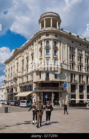 Hotel Bristol sur la rue Krakowskie Przedmiescie à Varsovie, Pologne Banque D'Images