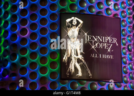 L'affiche du spectacle de Jennifer Lopez au Planet Hollywood Resort à Las Vegas. Banque D'Images