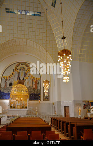 Intérieur de Kirche am Steinhof (église Saint Léopold d'Otto Wagner) Banque D'Images