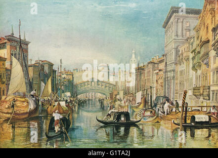 Le Rialto, Venise, Italie par J M W Turner 1820-1 Banque D'Images