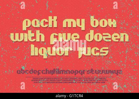 Ensemble d'élégant, 3d lettres alphabet rouge sur fond de papier. vecteur contemporain, caractères gras, qualité premium. type char moderne Illustration de Vecteur