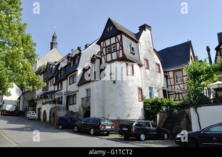 L'architecture inhabituelle de Beilstein, sur la Moselle, l'Allemagne. Banque D'Images