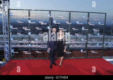 Madrid, Madrid, Espagne. 18 mai, 2016. Jack O'Connell, Jodie Foster assister à "l'argent Monster' première mondiale au toit de la tour Picasso le 18 mai 2016 à Madrid, Espagne. © Jack Abuin/ZUMA/Alamy Fil Live News Banque D'Images