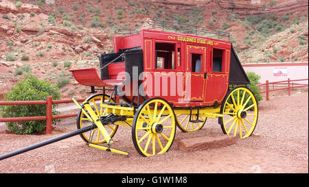 Stage coach historique, Monument Valley, Arizona, USA Banque D'Images