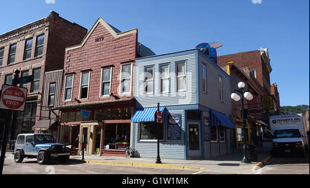 Dans la rue Sheridan, Wyoming, USA Banque D'Images