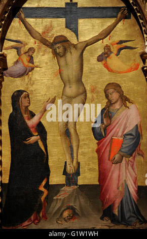 Niccolò di Pietro Gerini (ch. 1340-1414). Peintre italien. L'école florentine. Crucifixion avec la Vierge et saint Jean, 1390-1395. Tempera sur panneau. Le Musée de l'Ermitage. Saint Petersburg. La Russie. Banque D'Images