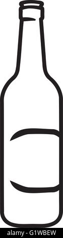 Bouteille de bière style croquis Illustration de Vecteur