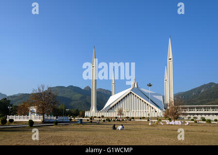 La mosquée Faisal est la plus grande mosquée au Pakistan, situé dans la région de la capitale Islamabad. Banque D'Images
