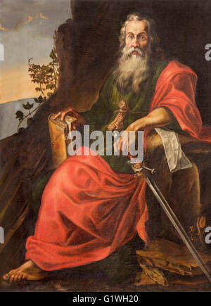 Salamanque, Espagne, Avril - 16, 2016 : la peinture de saint Paul dans le Convento de San Esteban par artiste inconnu de 17 ans. 100. Banque D'Images