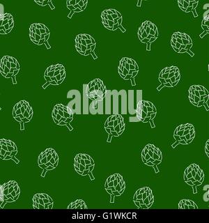 Doodle pour motif d'artichaut vitamine cuisine design Illustration de Vecteur
