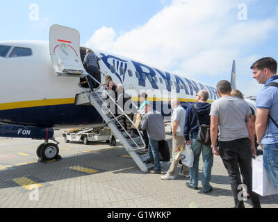 Ryanair Boeing 737 avion de la compagnie aérienne. Banque D'Images