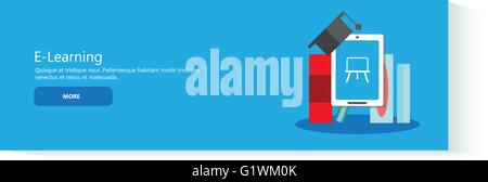 Concept pour les bandeaux web template. Télévision des concepts de design pour l'e-learning Illustration de Vecteur