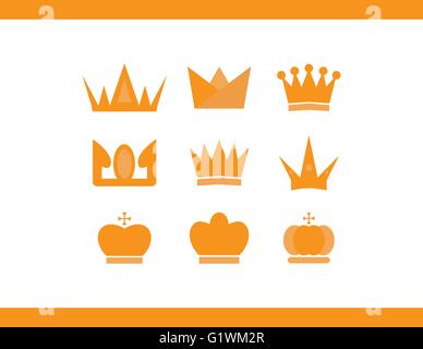 Couronnes vector icons Illustration de Vecteur