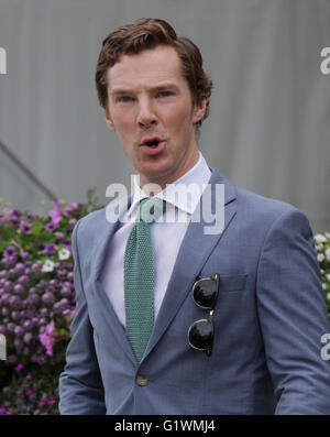 Londres, Royaume-Uni, le 12 juillet 2015 : Benedict Cumberbatch vu à Wimbledon 2015 Banque D'Images