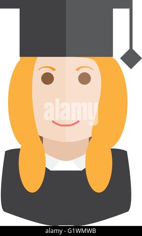 L'icône Illustration télévision avatar en graduation hat vector Illustration de Vecteur