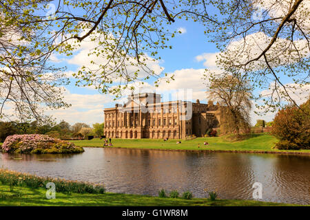 Hall de Lyme Anglais historique demeure seigneuriale et Park dans le Cheshire, en Angleterre. Banque D'Images