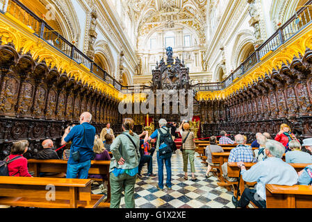 Mosque-Cathedral choir. Cordoue, Andalousie, Espagne, Europe Banque D'Images
