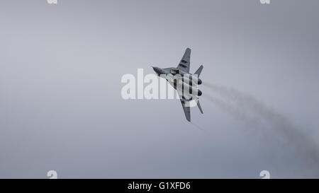 Mikoyan MIG 29 vol en avion de chasse Banque D'Images