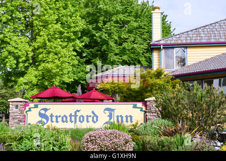 Entrée de Stratford Inn Hôtels à Ashland, dans le sud de l'Oregon Banque D'Images