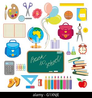 Illustration de l'objet scolaire popping Illustration de Vecteur