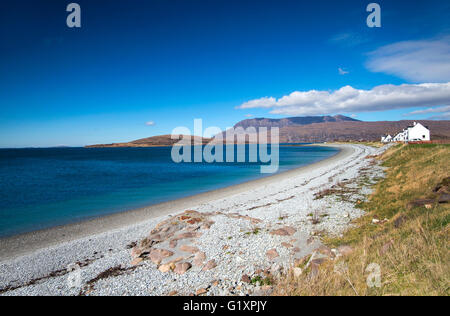 Plage déserte à Ardmair Bay près de Ullapool, Wester Ross Scotland UK Banque D'Images