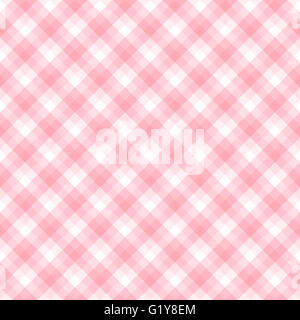 Dans un motif en damier sur tons rose et blanc, fond transparent Banque D'Images