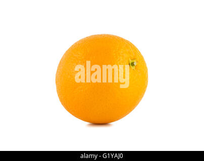 Les oranges navel sur fond blanc. Banque D'Images