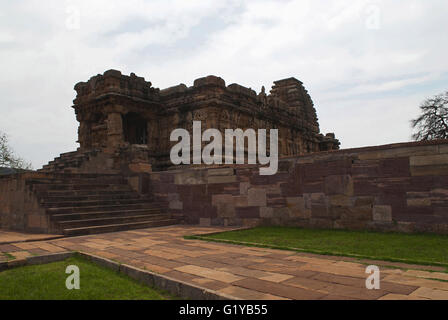 L'Papanatha temple, temple Pattadakal Pattadakal, complexes, Karnataka, Inde. Vue depuis le nord-est. Banque D'Images