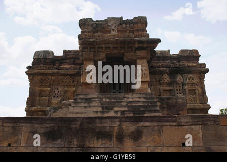 L'Papanatha temple, temple Pattadakal Pattadakal, complexes, Karnataka, Inde. Vue depuis l'Est. Banque D'Images