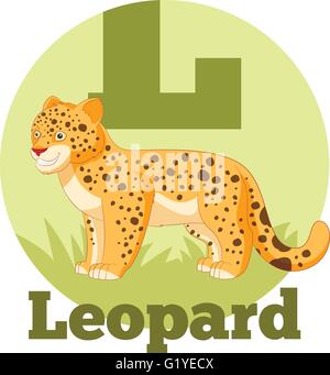 ABC Cartoon Leopard Illustration de Vecteur