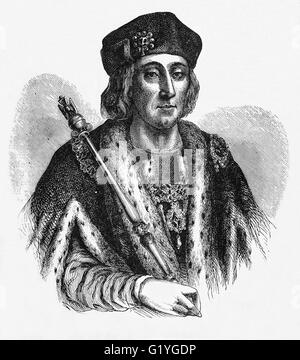 Henry VII, alias Henri Tudor, roi d'Angleterre, Pays de Galles et Seigneur d'Irlande, après avoir pris la couronne le 22 août 1485 jusqu'à sa mort le 21 avril 1509. Banque D'Images