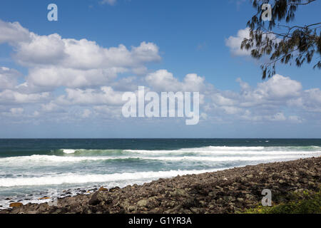 Lennox Head à l'extrémité de la côte de la Nouvelle-Galles du Sud, Australie Banque D'Images