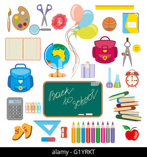 Illustration de l'objet scolaire popping Banque D'Images