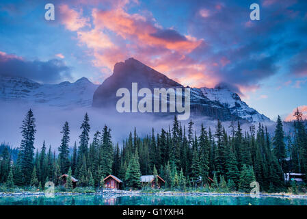 Cabines du lac O'Hara Lodge, Parc national Yoho, Colombie-Britannique, Canada