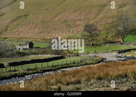 River, Rawthey Fells, Cap Sud Yorkshire Dales National Park, Cumbria, England, UK Banque D'Images