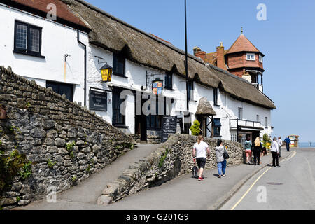 Village balnéaire de Lynmouth Devon, Angleterre,UK.Hôtel . Banque D'Images